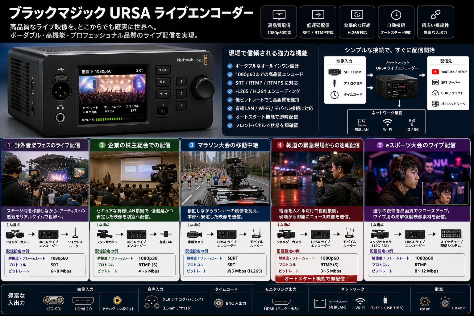 Blackmagic URSA Live Encoder 用途