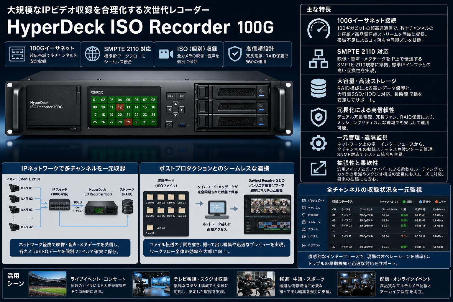 HyperDeck ISO Recorder 100G 概要