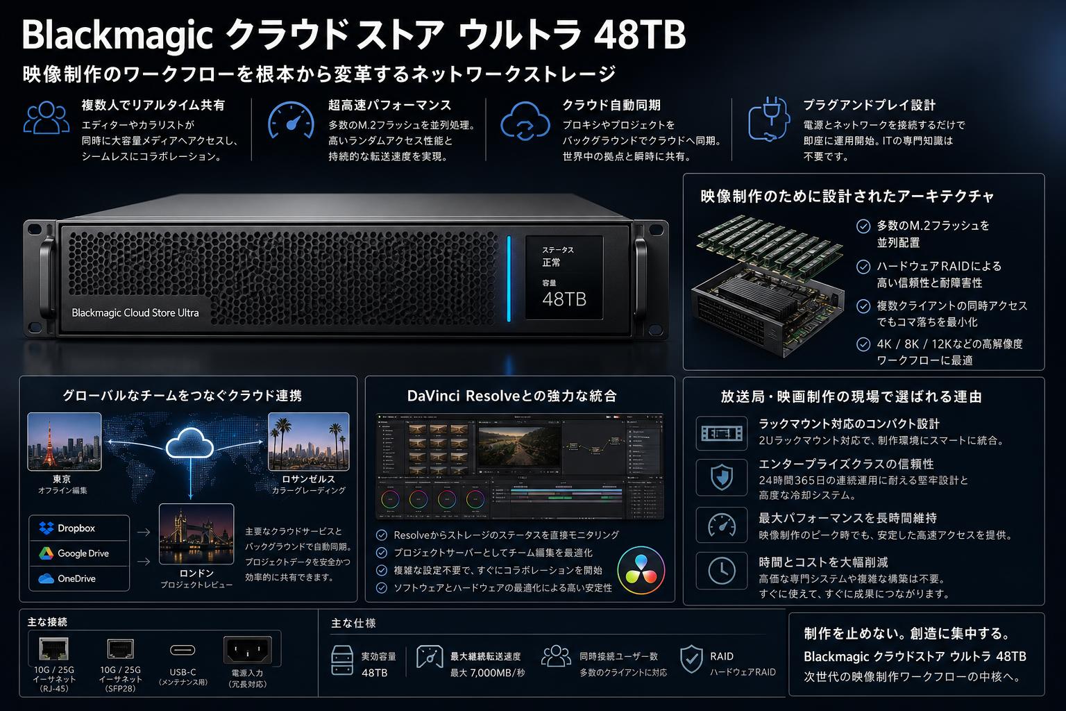 Blackmagic Cloud Store Ultra 48TB 概要