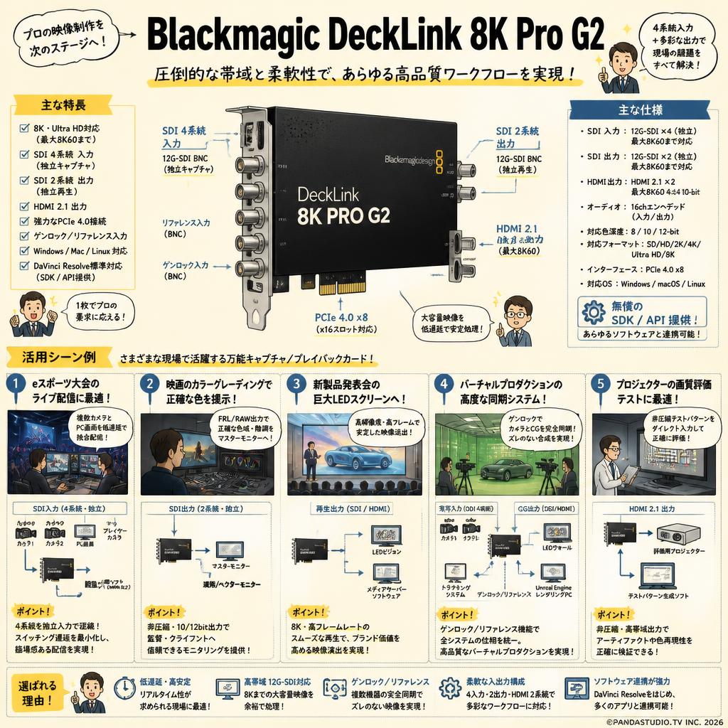 Blackmagic DeckLink 8K Pro G2 用途