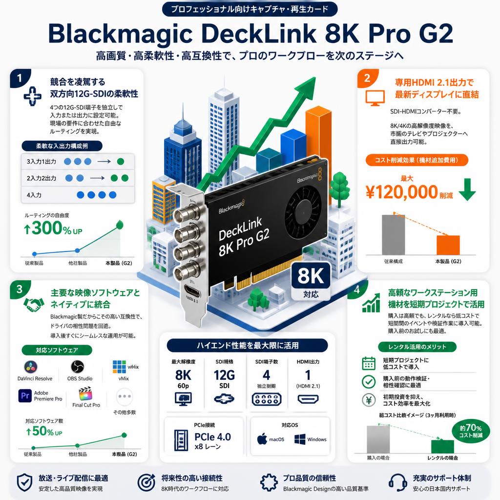 Blackmagic DeckLink 8K Pro G2 セールスポイント