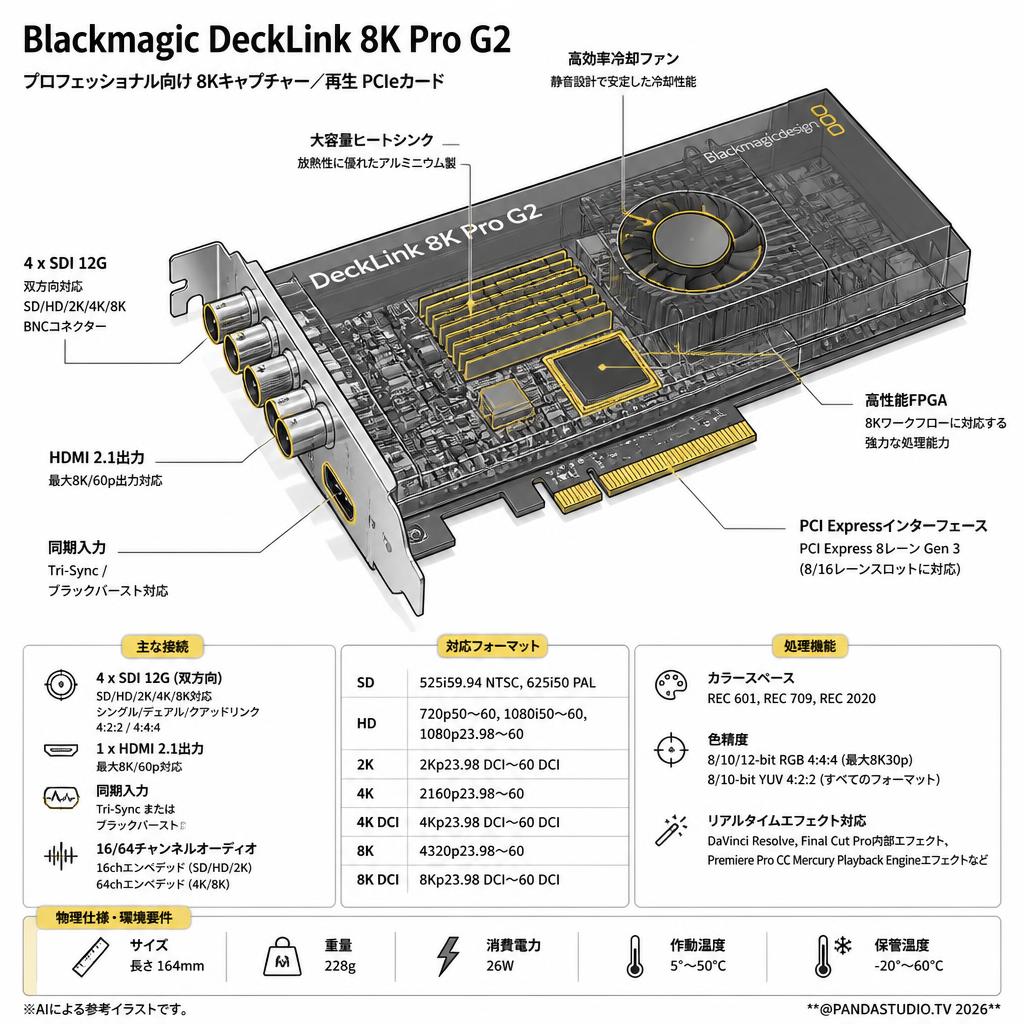 Blackmagic DeckLink 8K Pro G2 スペック