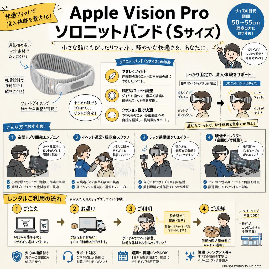 Apple Vision Proソロニットバンド(Sサイズ ) おもな対象のお客様