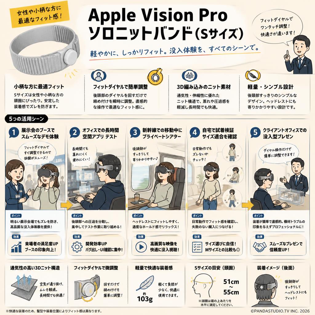 Apple Vision Proソロニットバンド(Sサイズ ) 用途