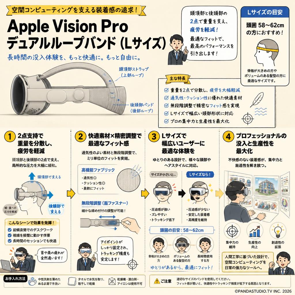 Apple Vision Proデュアルループバンド（Lサイズ） 概要