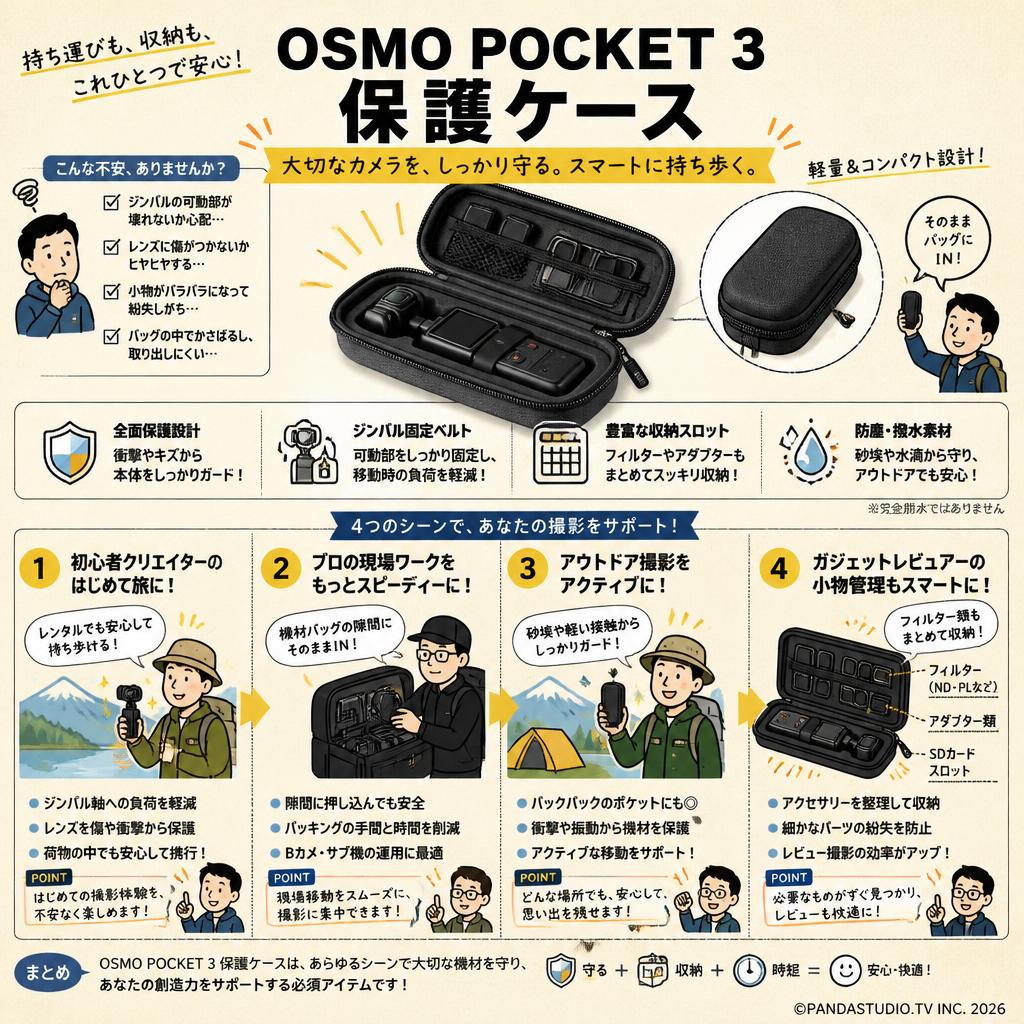 OSMO POCKET 3 保護ケース おもな対象のお客様