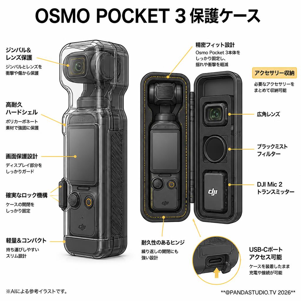 OSMO POCKET 3 保護ケース スペック