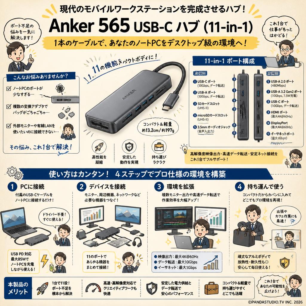 Anker 565 USB-C ハブ (11-in-1) 概要