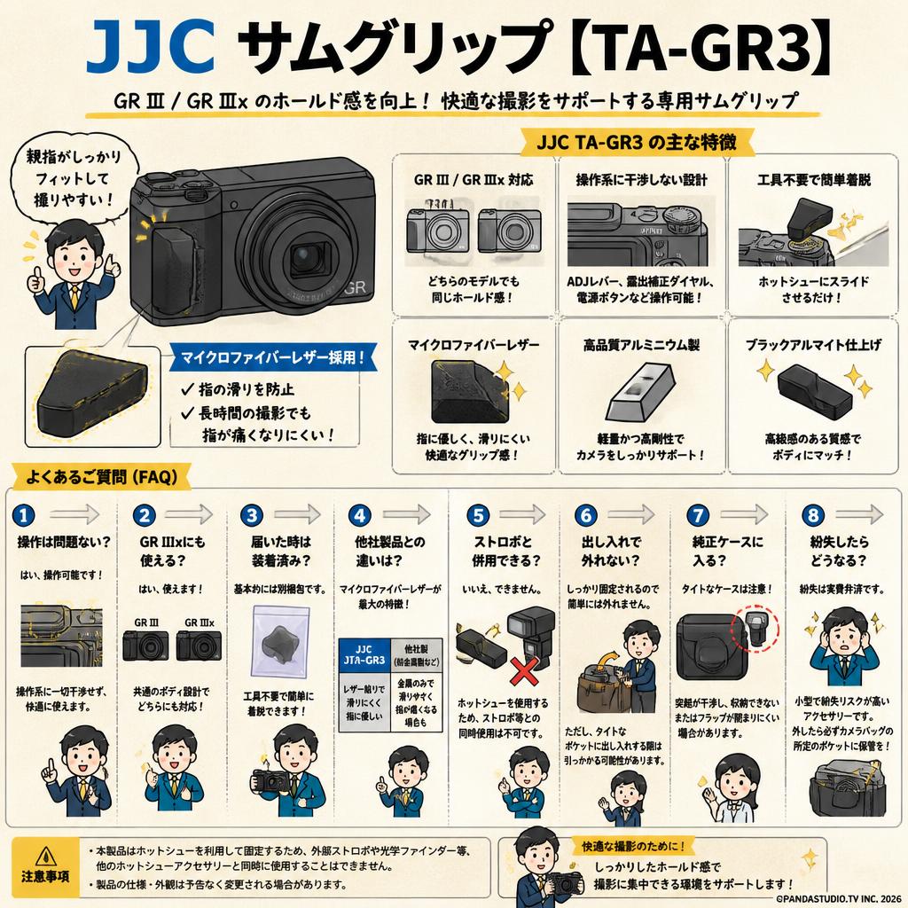 JJC サムグリップ【TA-GR3】 FAQ（よくある質問と答え）