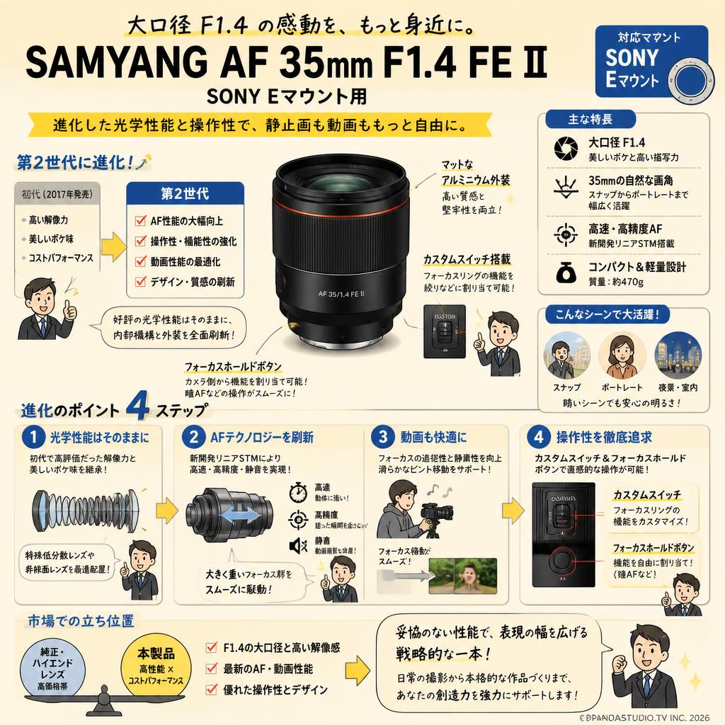 SAMYANG AF 35mm F1.4 FE ⅡSONY Eマウント用 概要