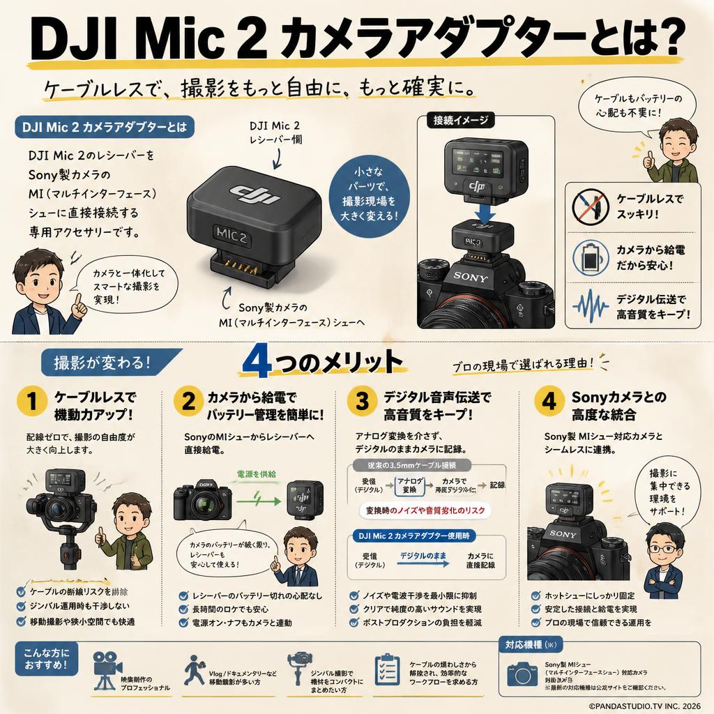 DJI Mic 2 カメラアダプター 概要