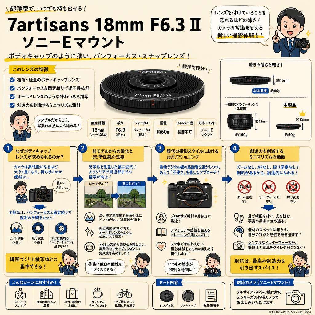 7artisans 18mm F6.3 II  ソニーEマウント 概要