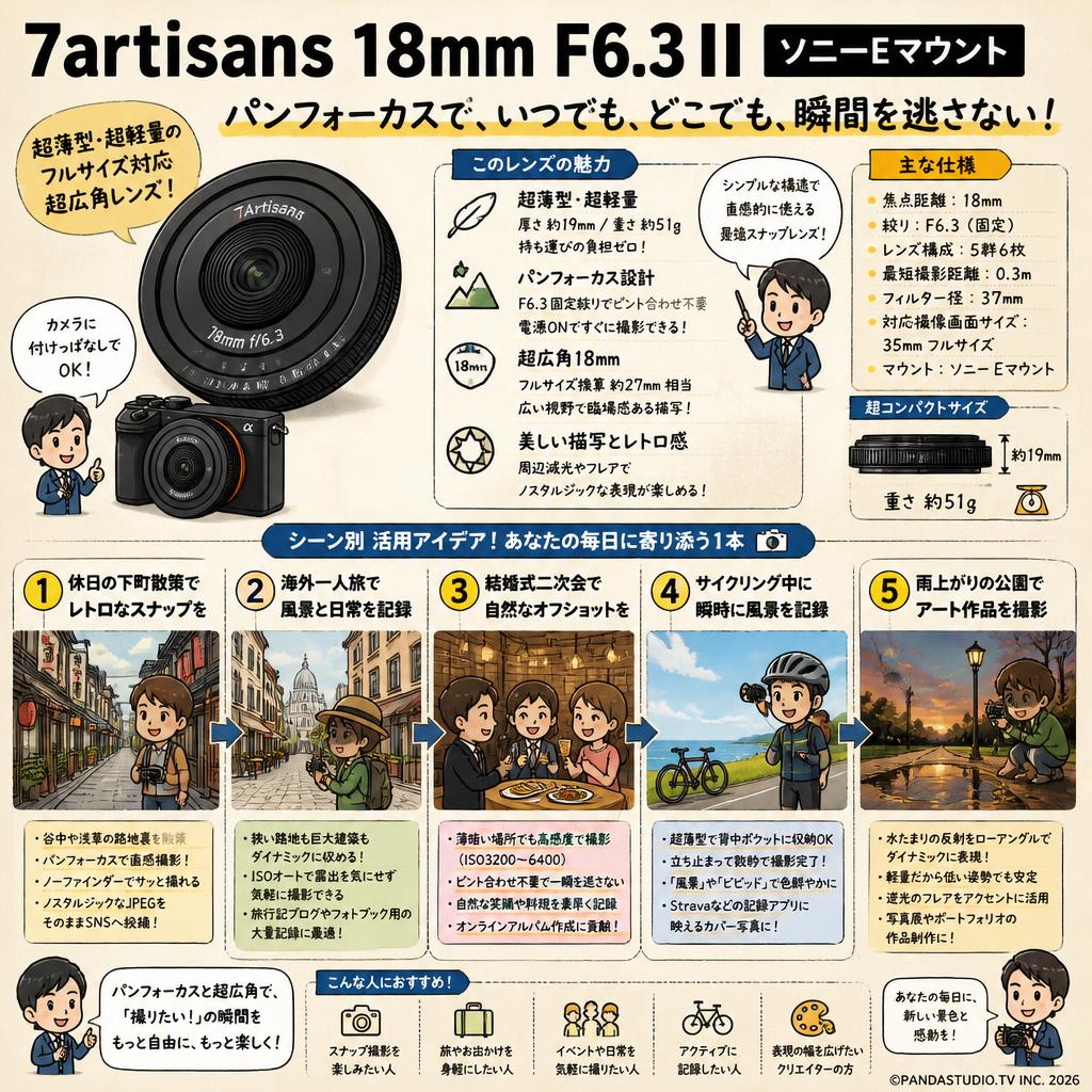 7artisans 18mm F6.3 II  ソニーEマウント 用途