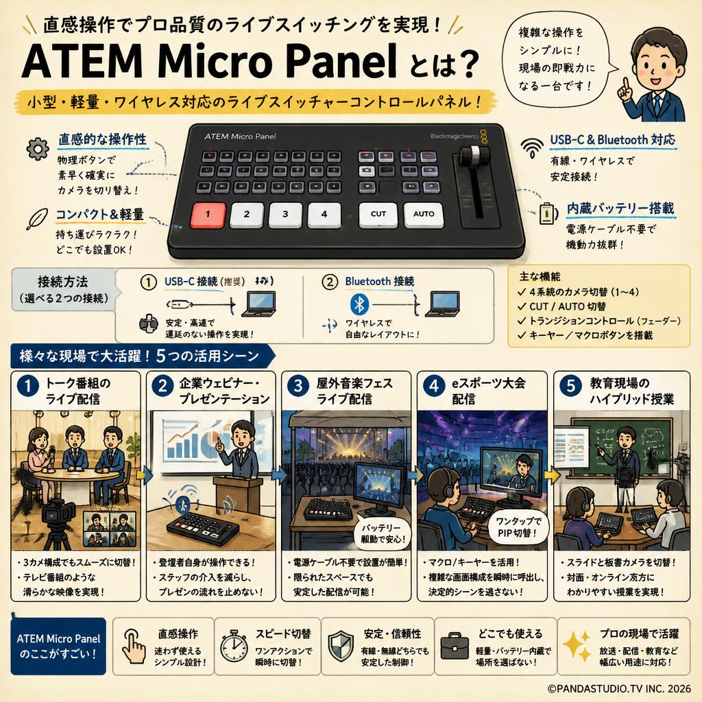 BlackmagicDesign ATEM Micro Panel 用途