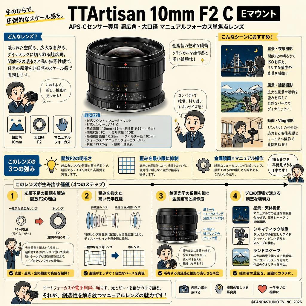 TTArtisan 10mm f2 C ASPH Eマウント 概要