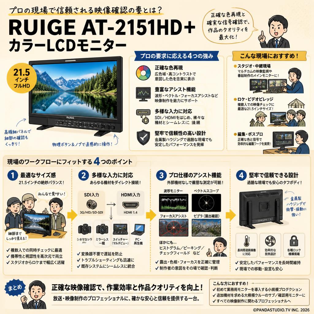 RUIGE AT-2151HD＋ カラーLCDモニター 概要