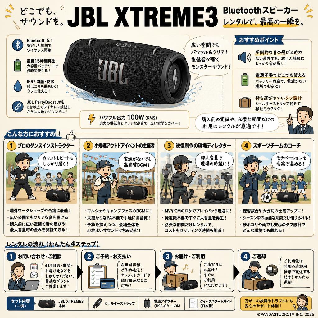 JBL XTREME3 Bluetoothスピーカー おもな対象のお客様