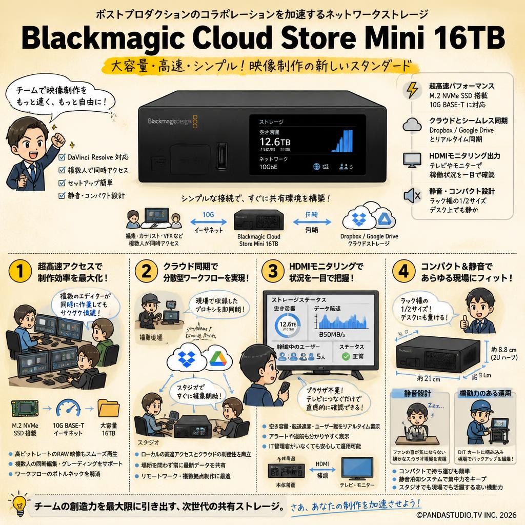 Blackmagic Cloud Store Mini 16TB 概要