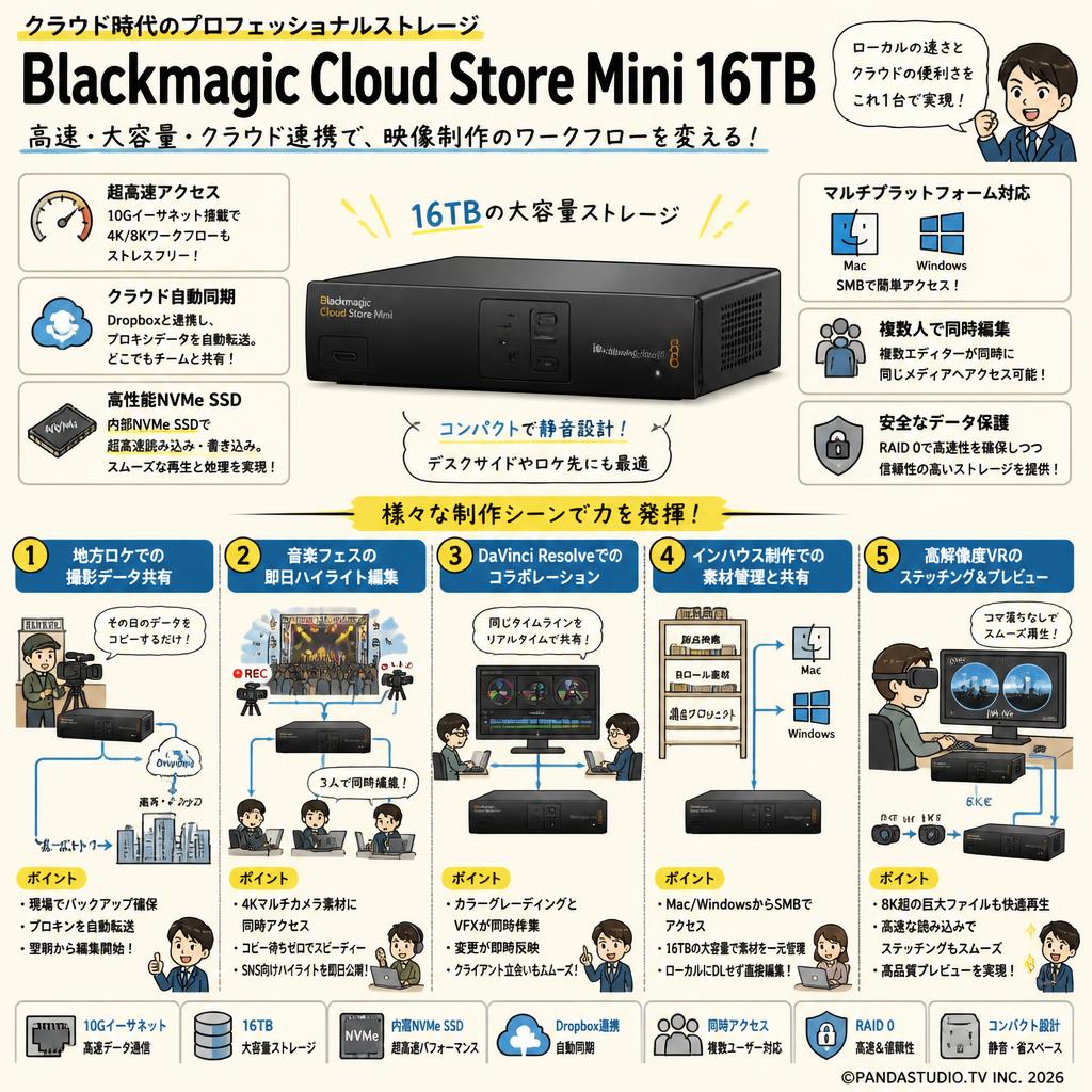Blackmagic Cloud Store Mini 16TB 用途