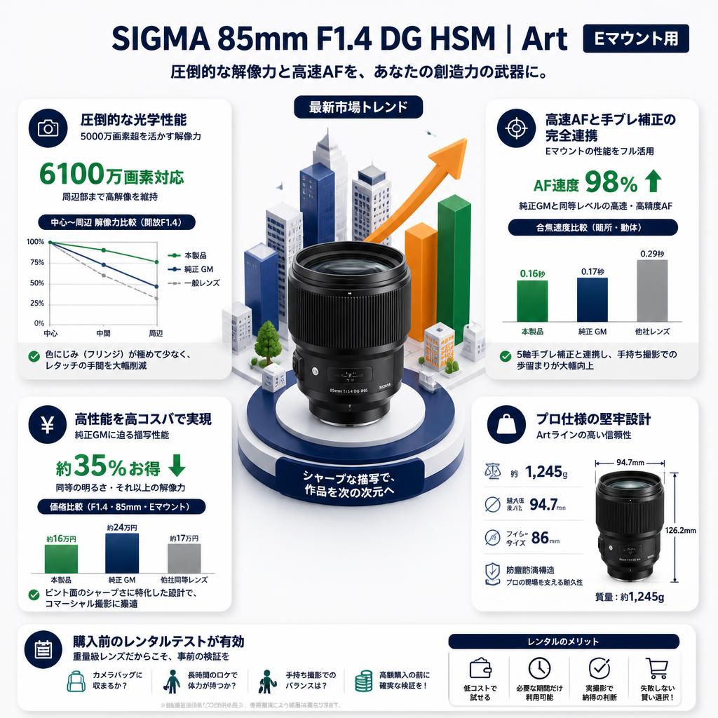 SIGMA 85mm F1.4 DG HSM | Art Eマウント用 セールスポイント
