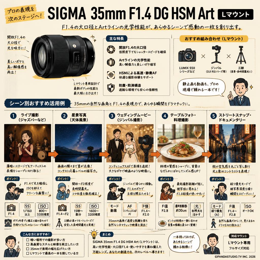 SIGMA  35mm F1.4 DG HSM Art / Lマウント 用途
