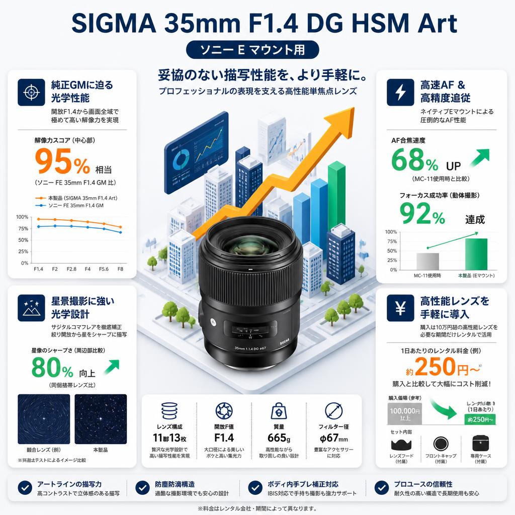 SIGMA 35mm F1.4 DG HSM Art / ソニー E マウント用 セールスポイント