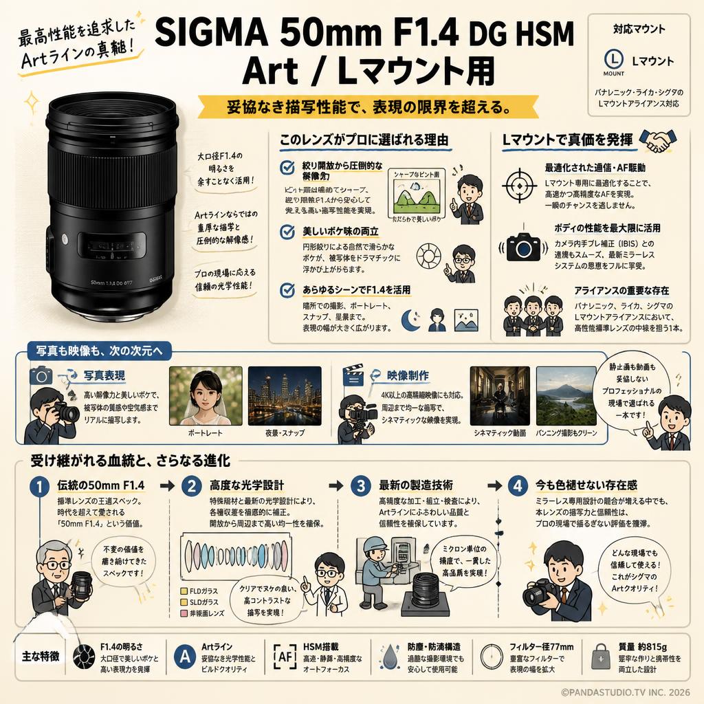SIGMA 50mm F1.4 DG HSM | Art / Lマウント用 概要