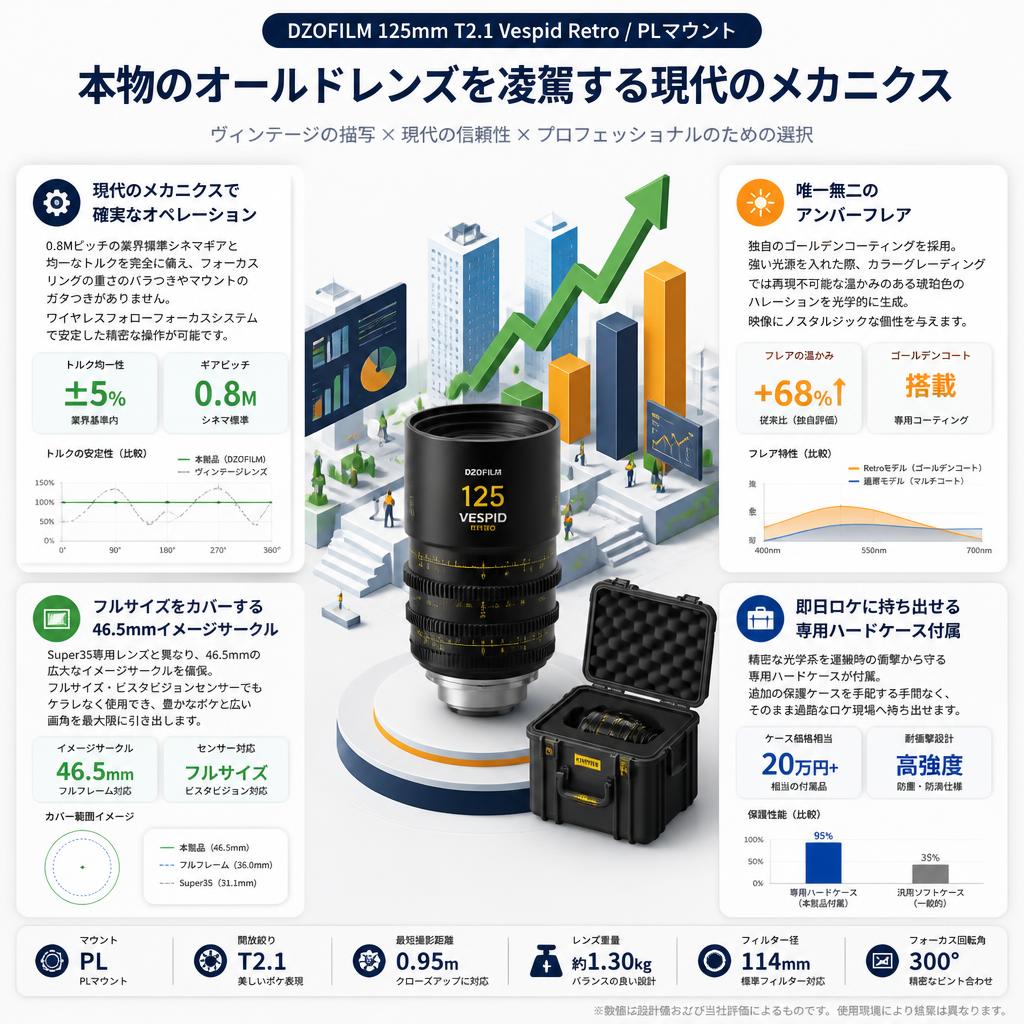 DZOFILM 125mm T2.1 Vespid Retro / PLマウント セールスポイント