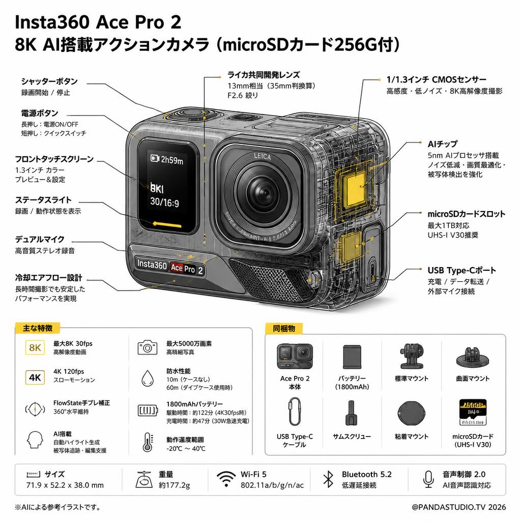 Insta360 Ace Pro 2をガチレビュー！8KとAI搭載アクションカメラの凄