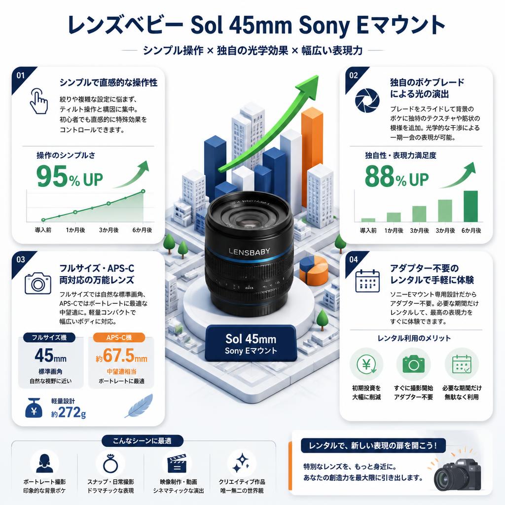 レンズベビー Sol 45mm Sony Eマウント セールスポイント