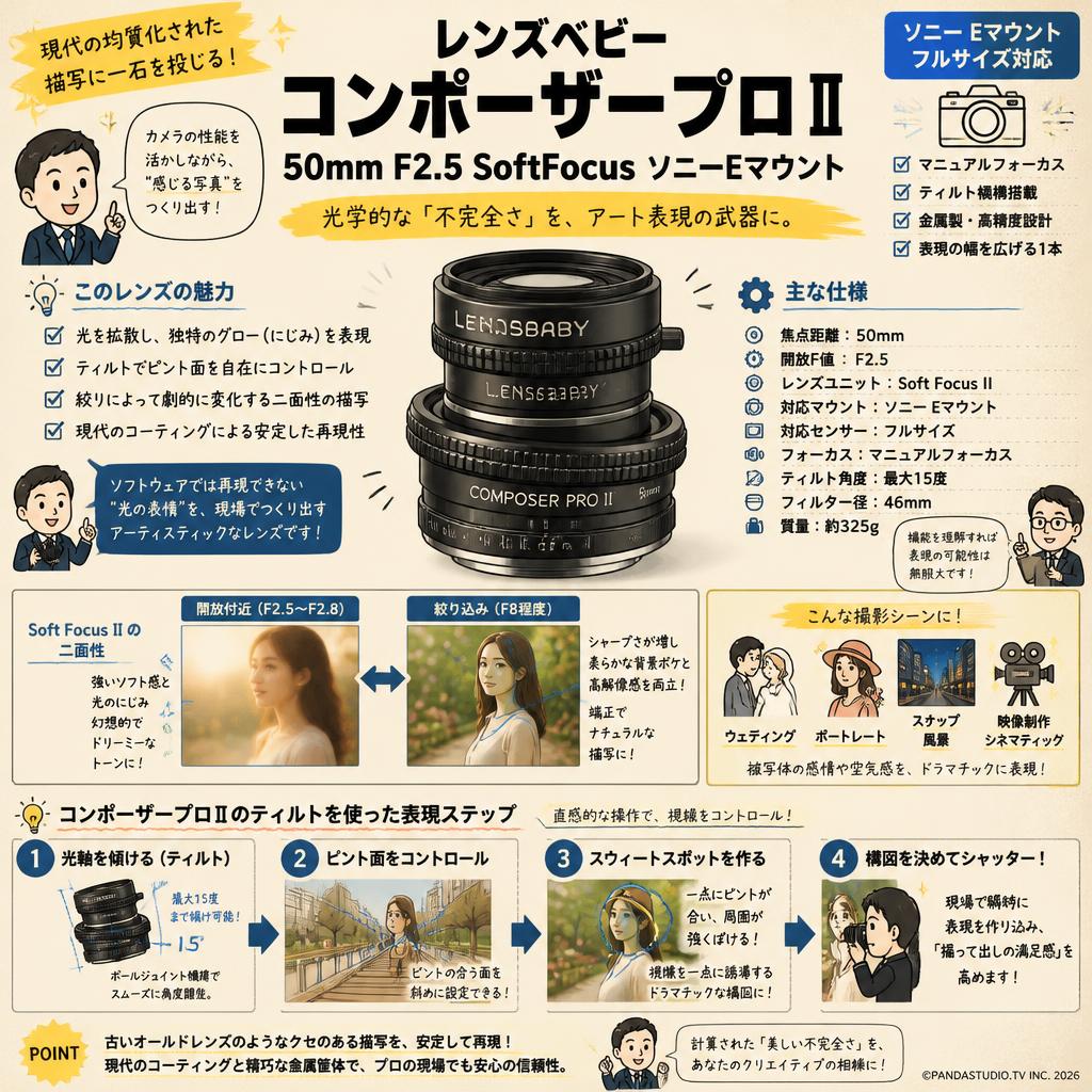 レンズベビー コンポーザープロⅡ  50mm F2.5 SoftFocus ソニーEマウント 概要