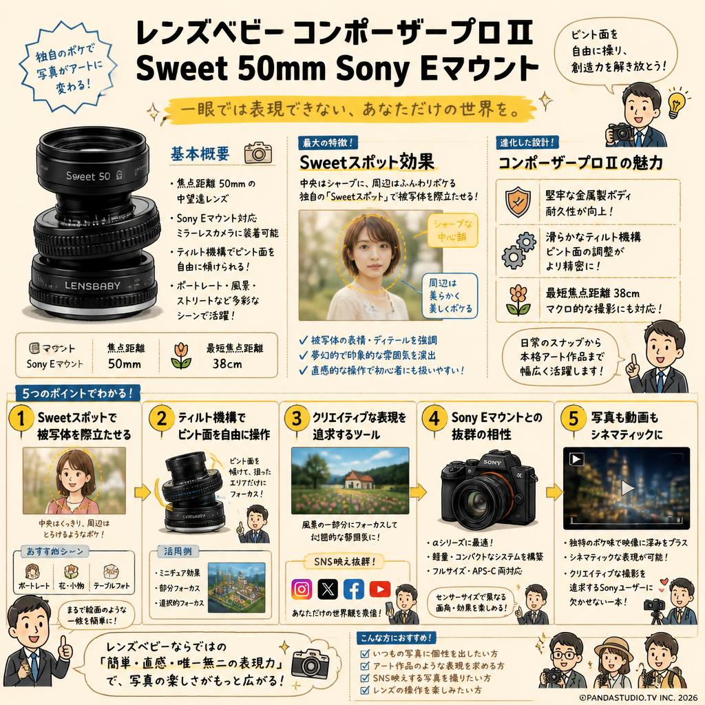 レンズベビー コンポーザープロⅡ Sweet 50mm Sony Eマウント 概要