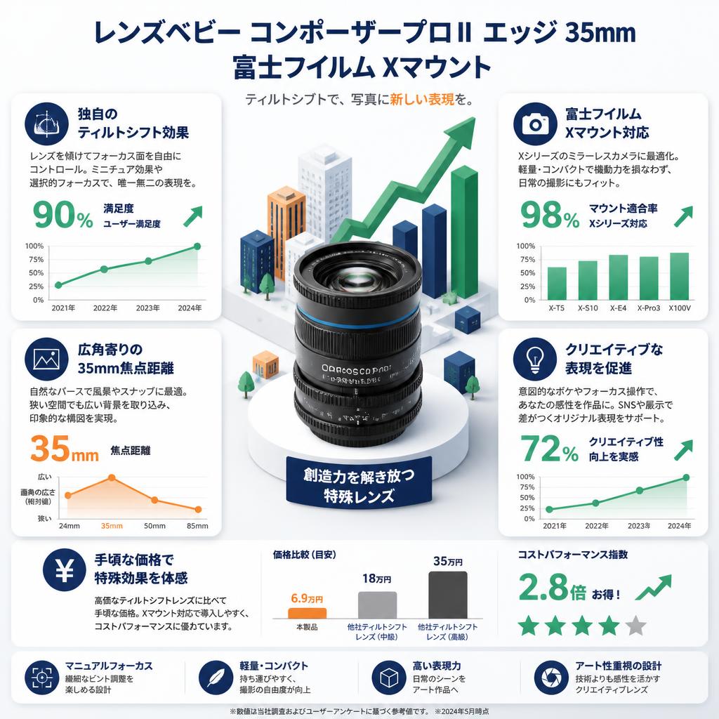 レンズベビー コンポーザープロⅡ エッジ 35mm 富士フイルム Xマウント セールスポイント