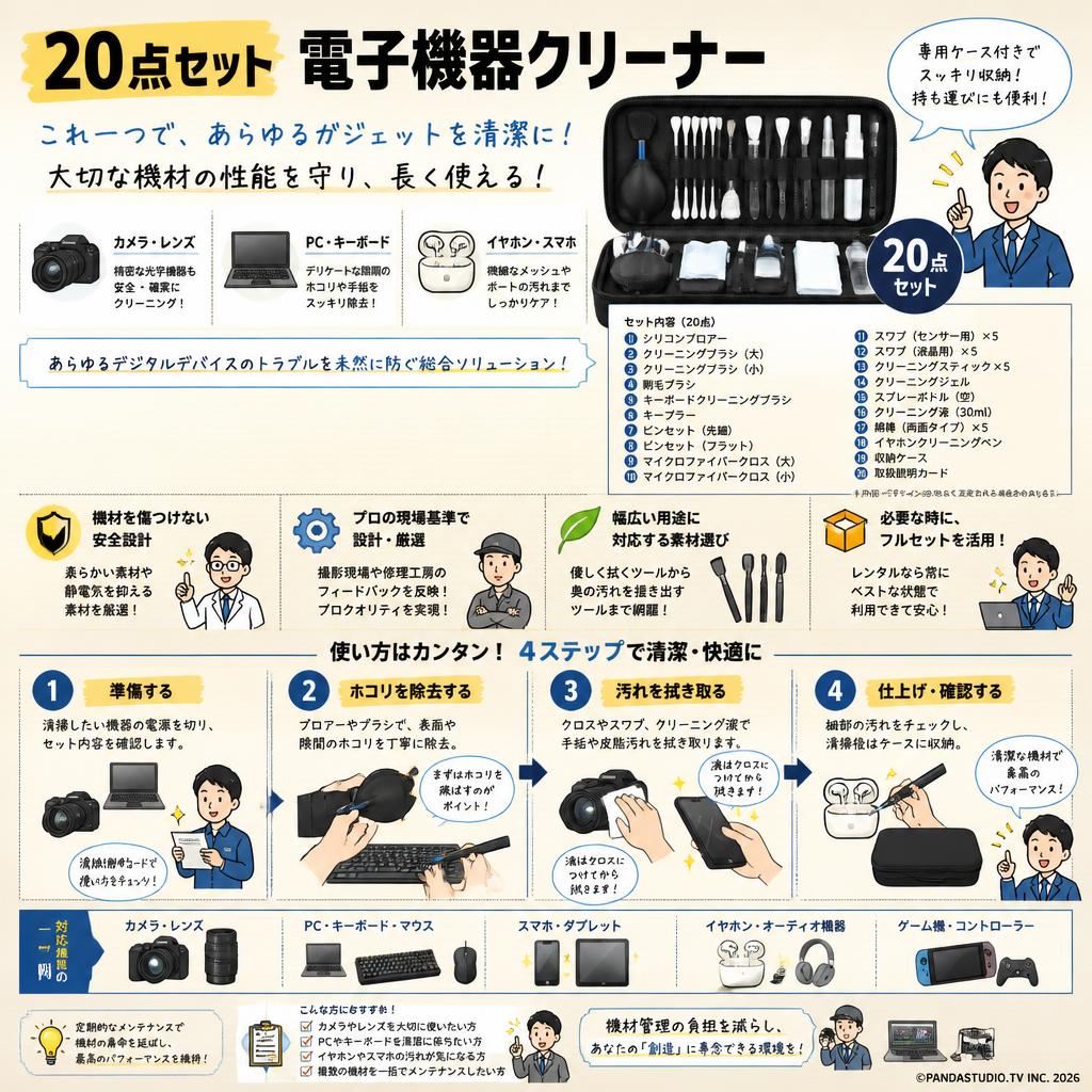 20点セット 電子機器クリーナー 概要