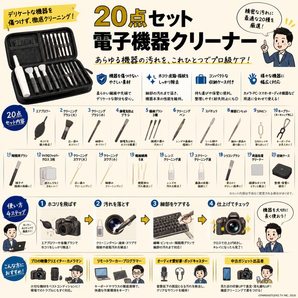 20点セット 電子機器クリーナー おもな対象のお客様