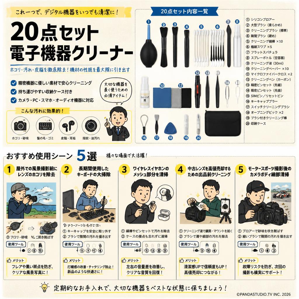 20点セット 電子機器クリーナー 用途