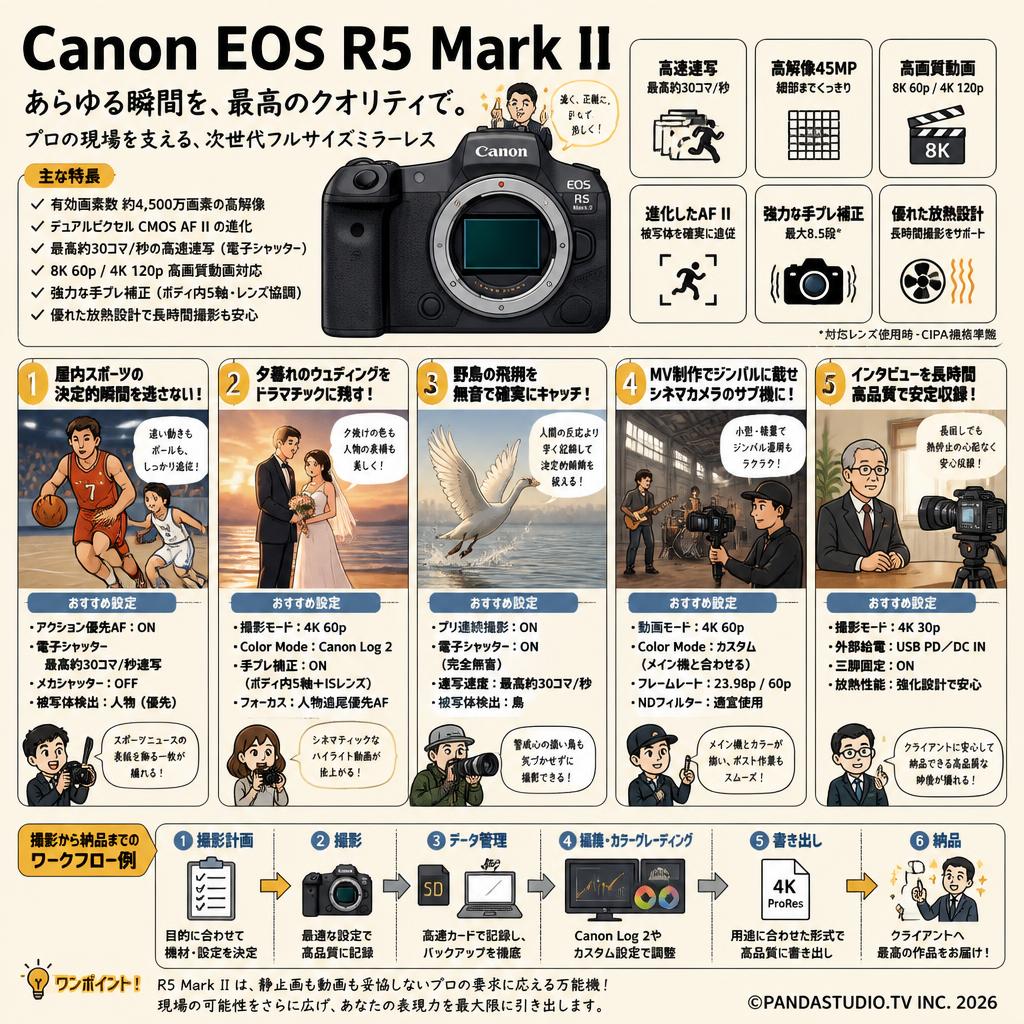Canon EOS R5 Mark II 用途