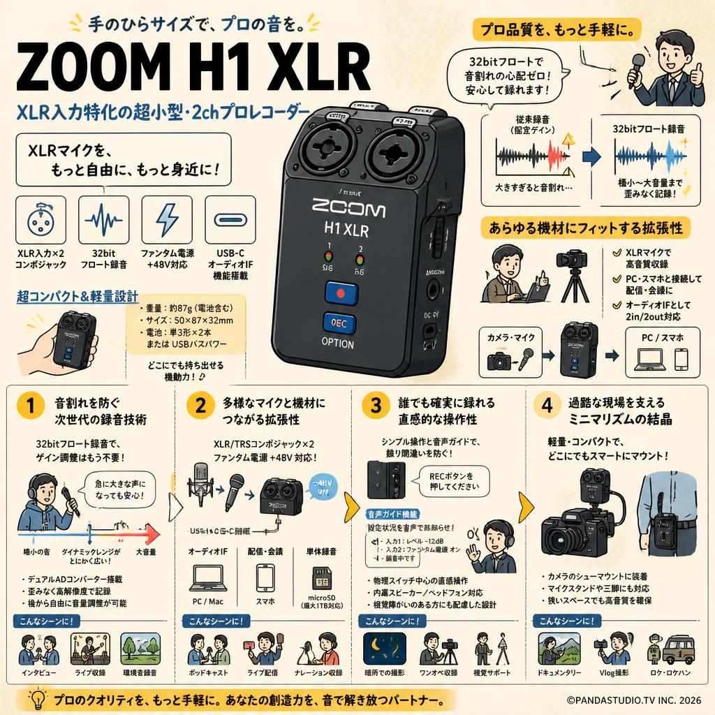 ZOOM H1 XLR 概要
