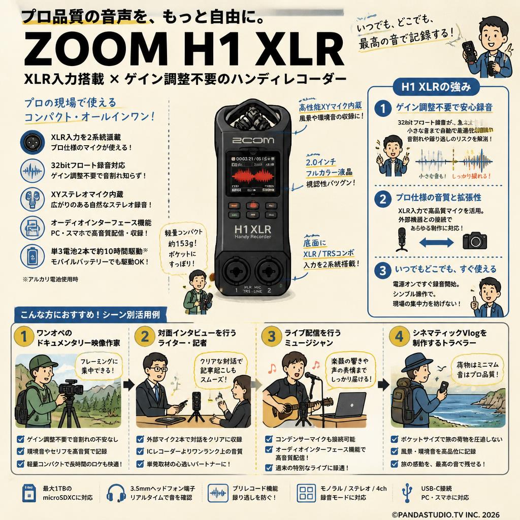 ZOOM H1 XLR おもな対象のお客様