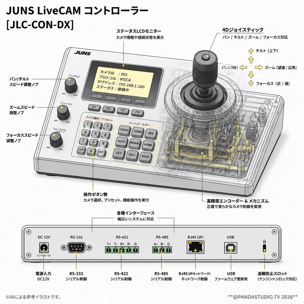 JUNS LiveCAM コントローラー [JLC-CON-DX] スペック