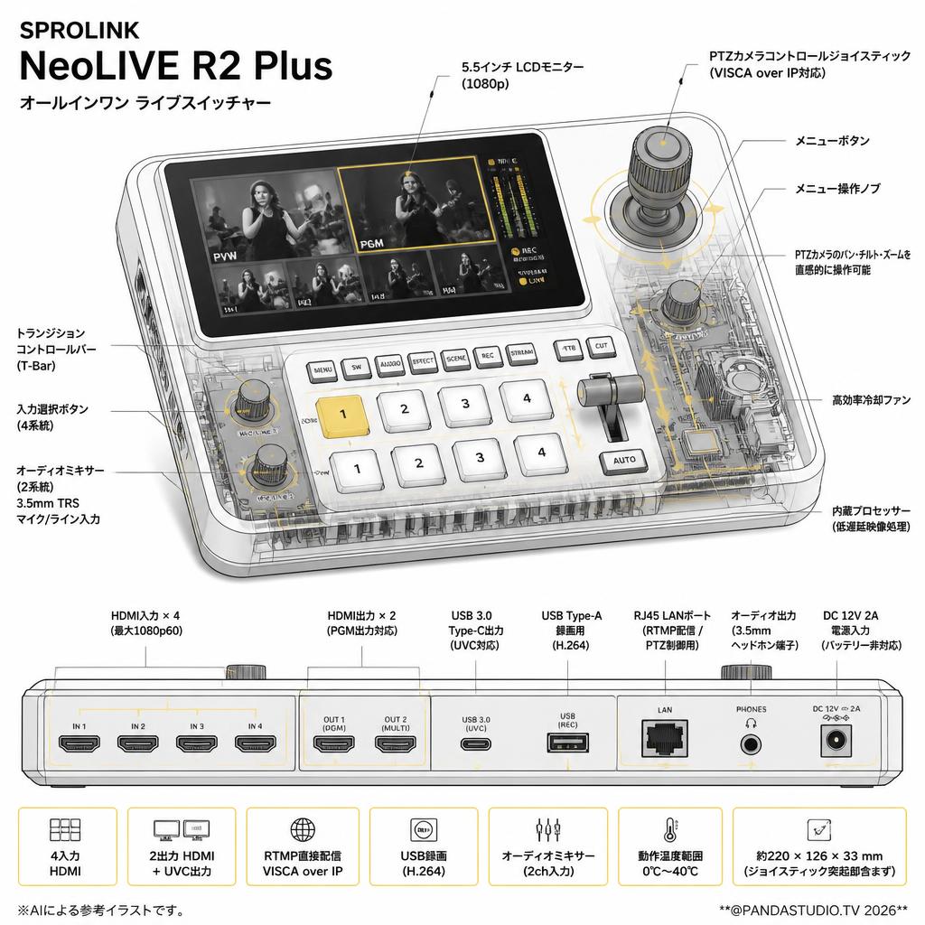 SPROLINK NeoLIVE R2 Plus スペック