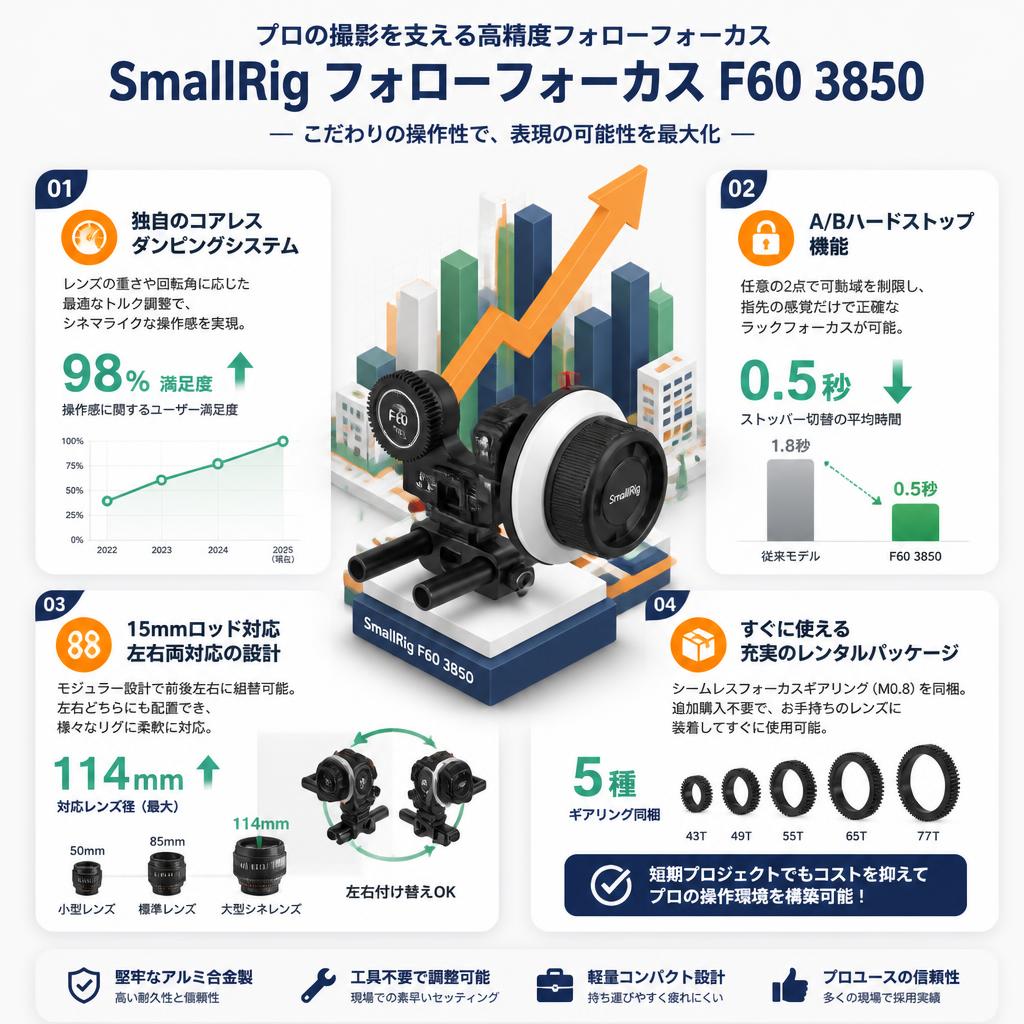 SmallRig フォローフォーカス F60 3850 セールスポイント
