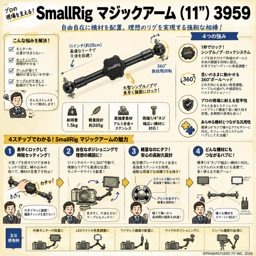 SmallRig マジックアーム (11") 3959 概要