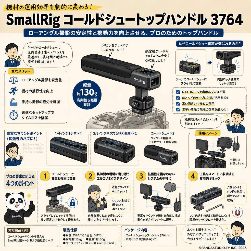 SmallRig コールドシュートップハンドル 3764 概要