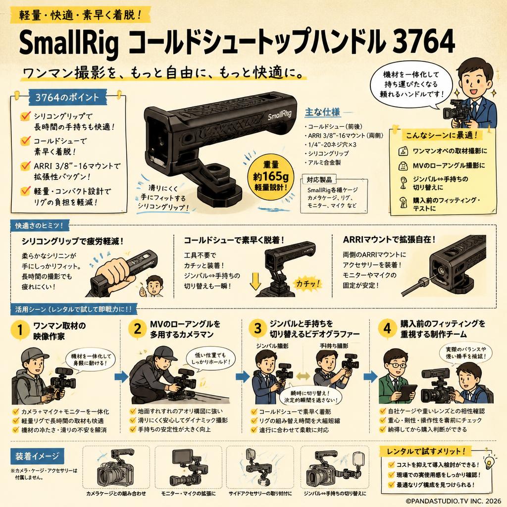 SmallRig コールドシュートップハンドル 3764 おもな対象のお客様