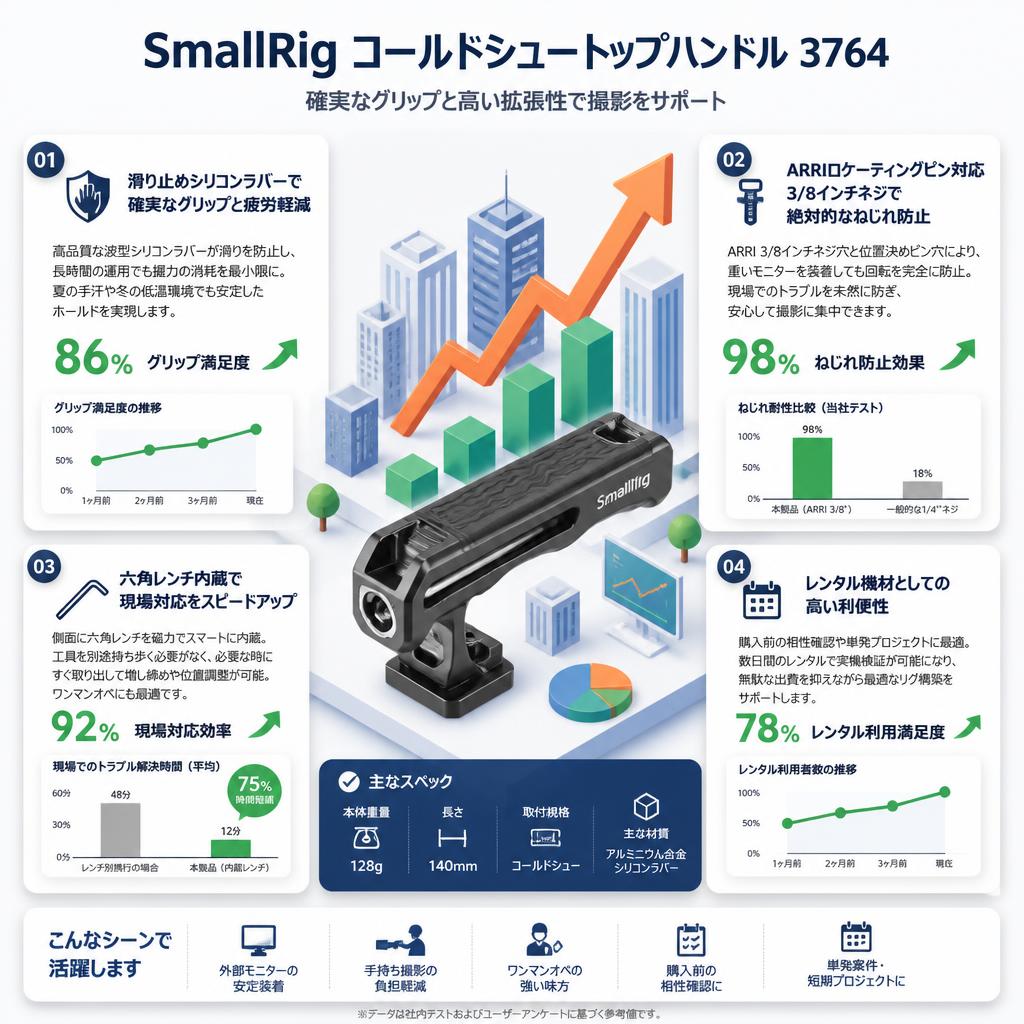 SmallRig コールドシュートップハンドル 3764 セールスポイント
