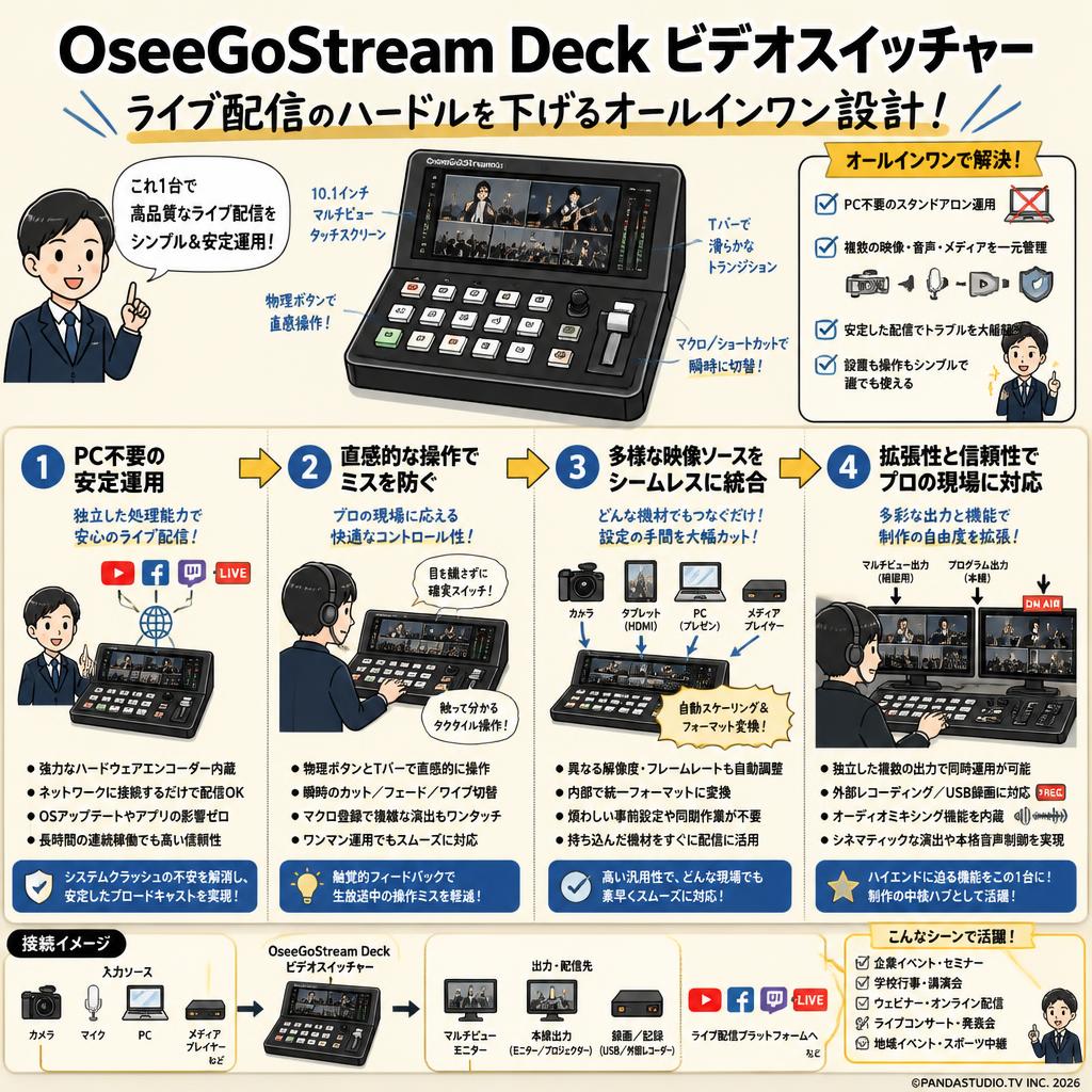 OseeGoStream Deck ビデオスイッチャー 概要