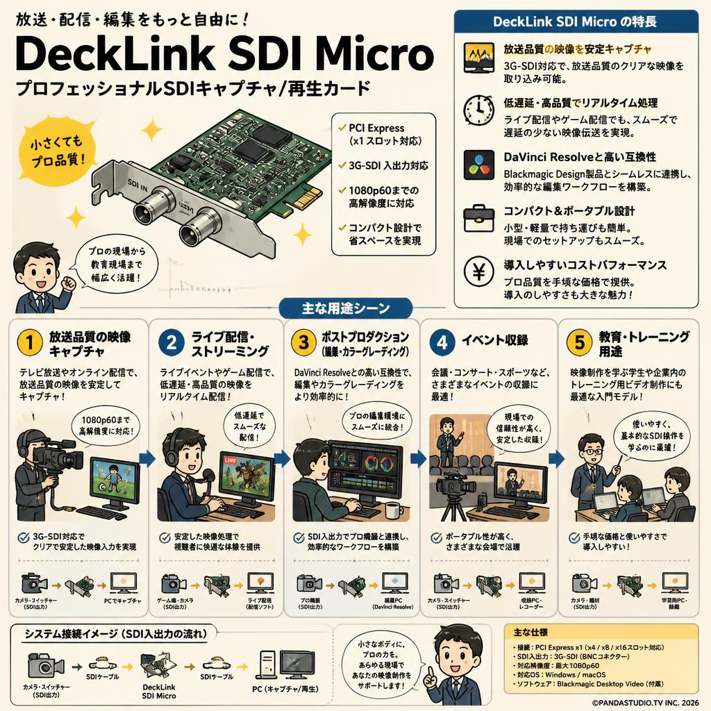 Blackmagic Design DeckLink SDI Micro 用途