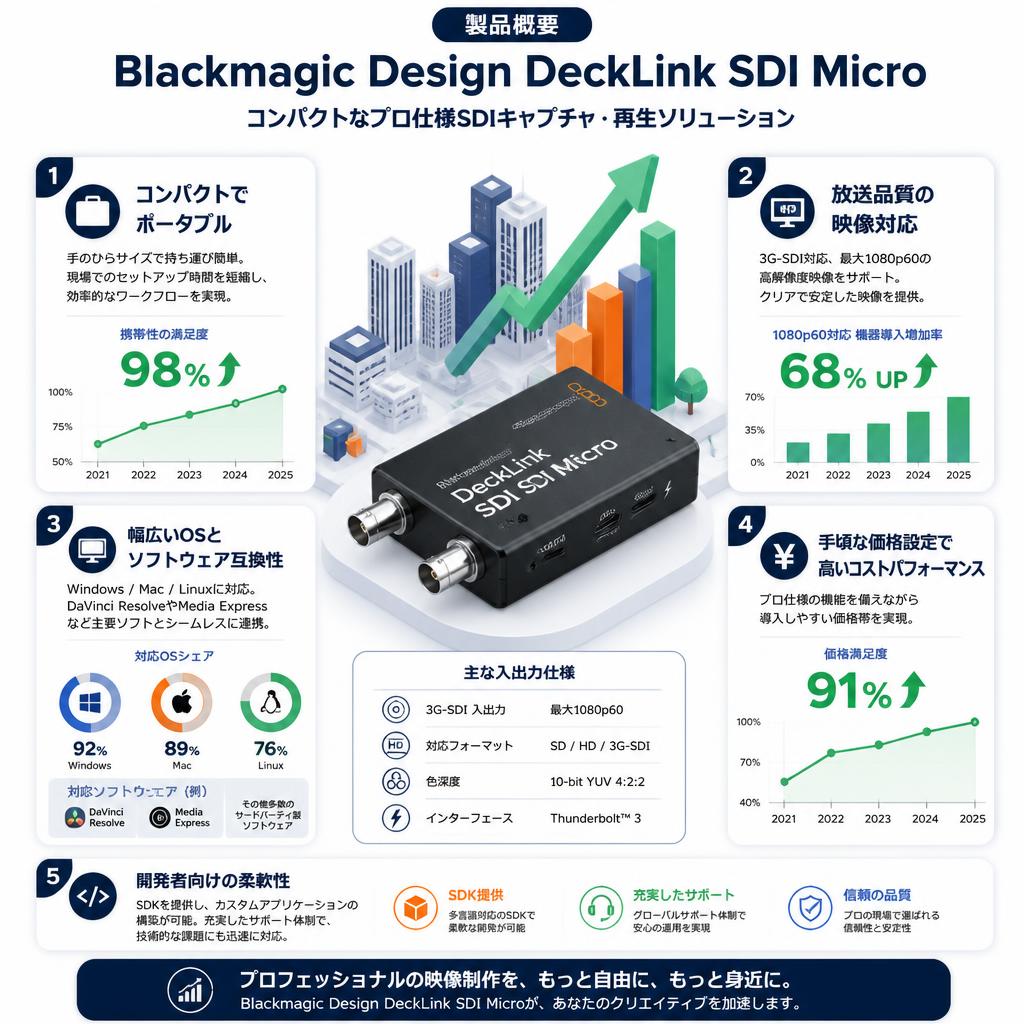 Blackmagic Design DeckLink SDI Micro セールスポイント