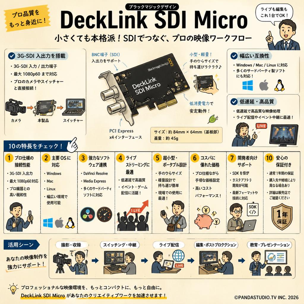Blackmagic Design DeckLink SDI Micro FAQ（よくある質問と答え）
